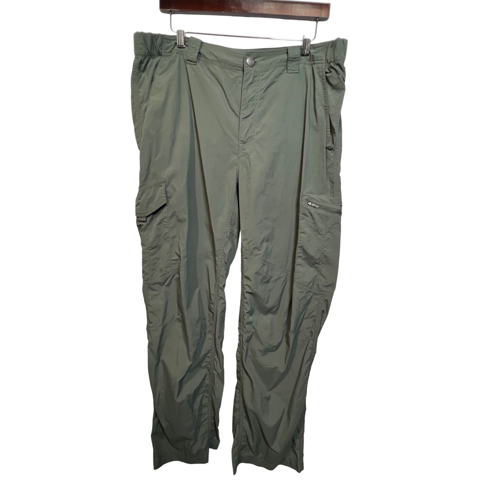 Columbia Mens Cargo Pants Ripstop Hiking Outdoor 36x30 Sage Green Utility